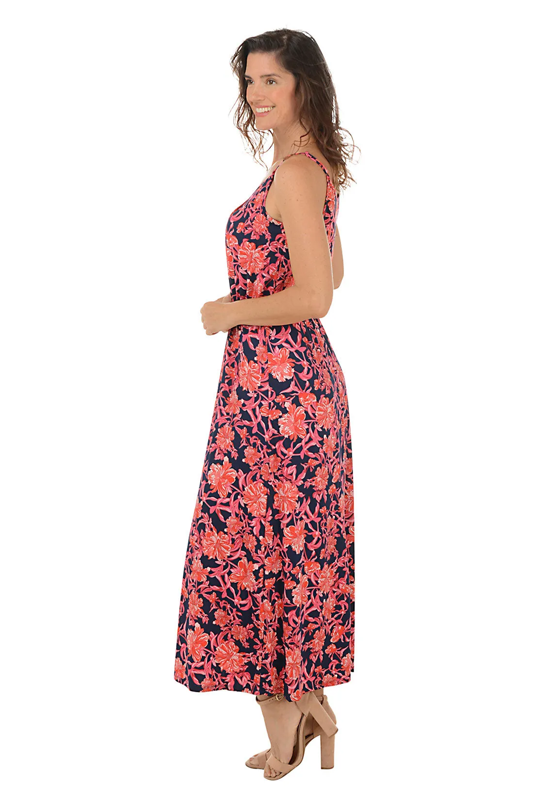 Chrysanthemum Sleeveless Maxi Dress