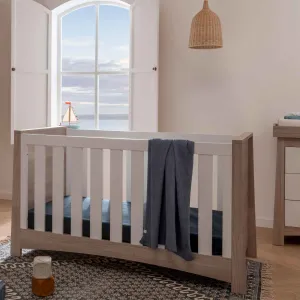 CuddleCo Lana Cot Bed in Ash/White