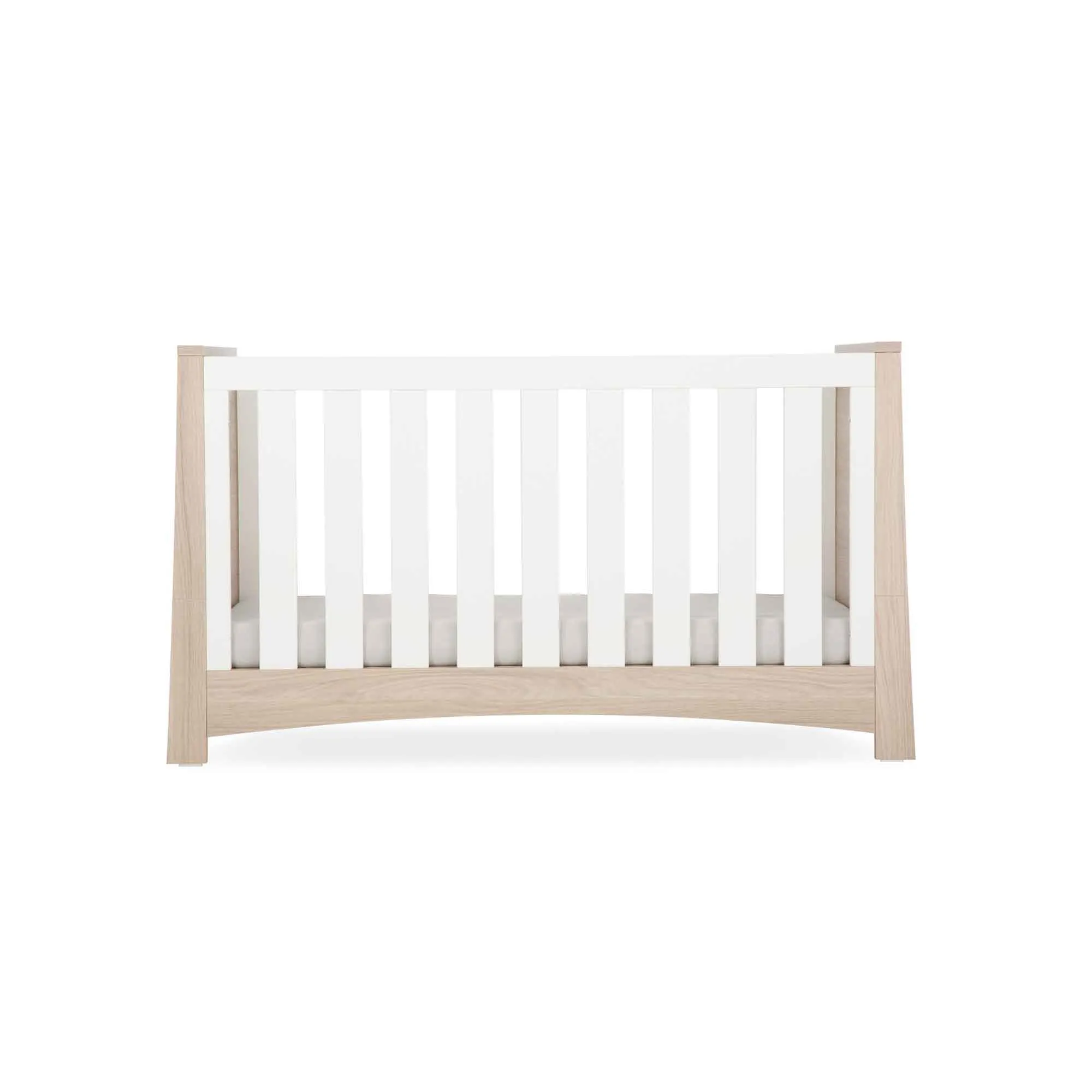 CuddleCo Lana Cot Bed in Ash/White