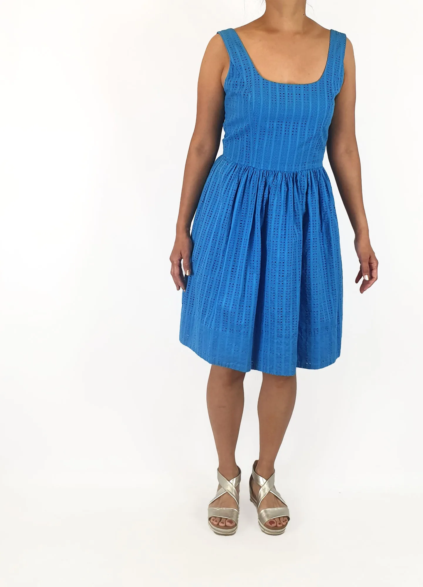 Cue blue sleeveless dress size 10