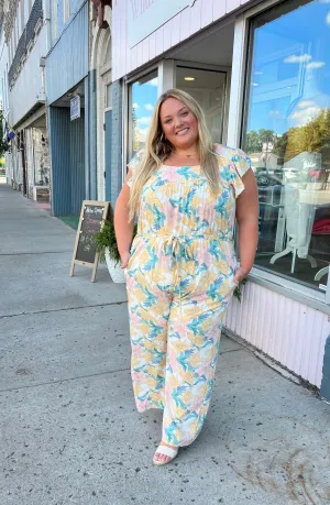 Curvy Floral Jumpsuit