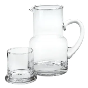 (D) 2 Piece 'Long Island' Set, Premium Quality Lead Free Crystal Pitcher and Matching Glass
