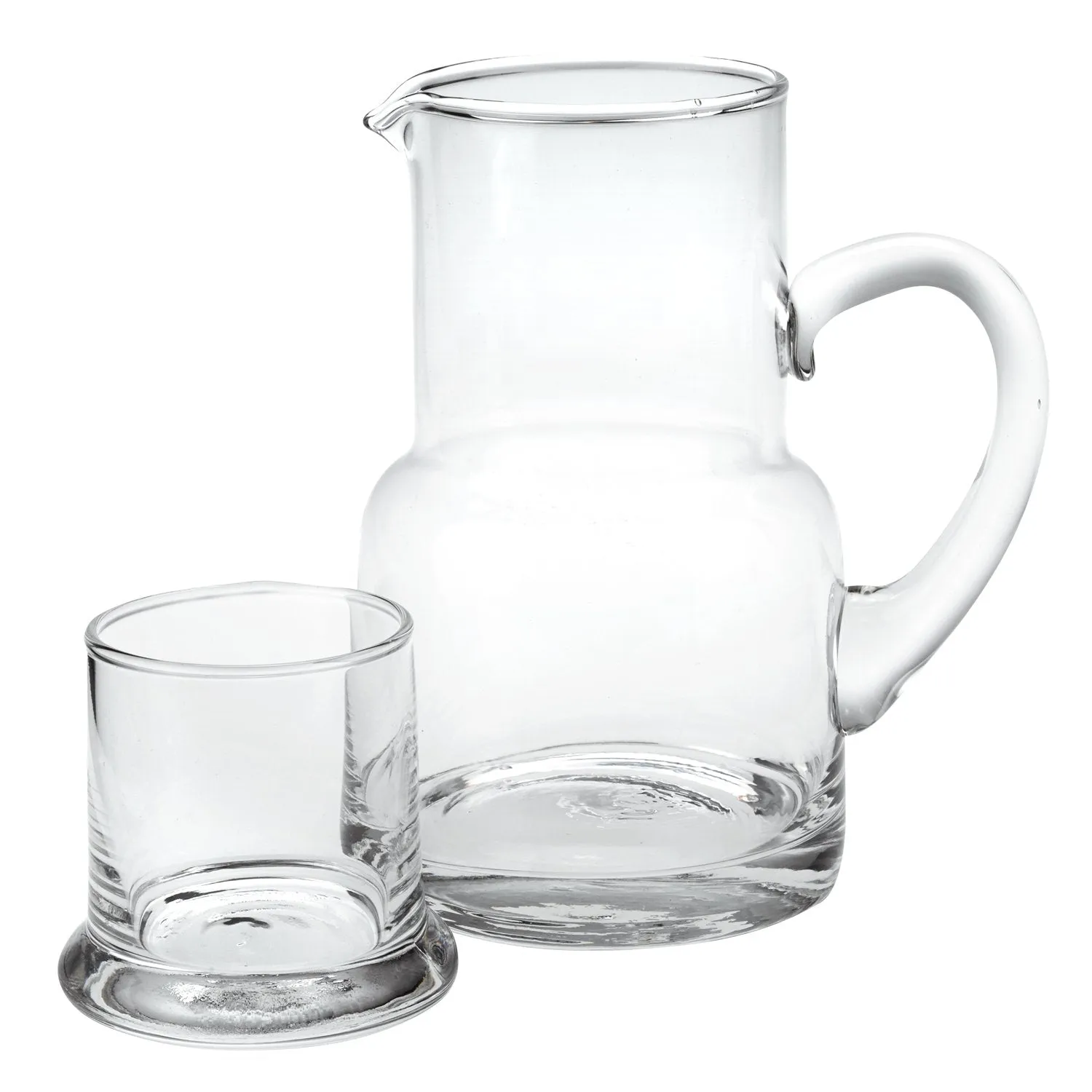 (D) 2 Piece 'Long Island' Set, Premium Quality Lead Free Crystal Pitcher and Matching Glass