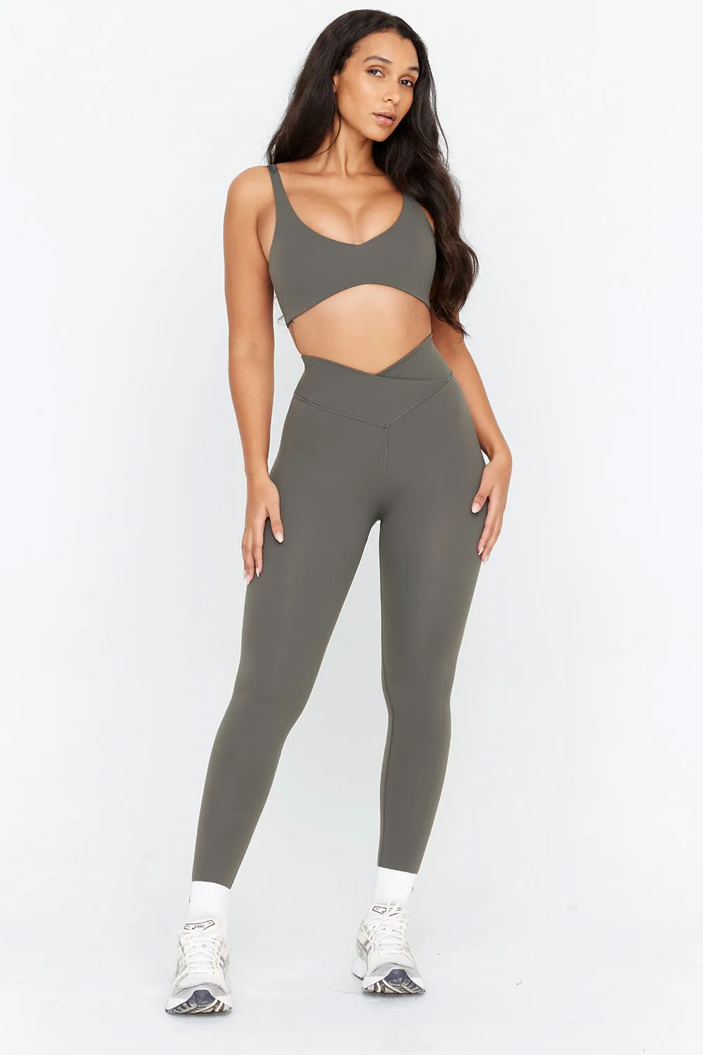 DAYFLEX WRAP HIGH WAISTED LEGGING - DARK OLIVE