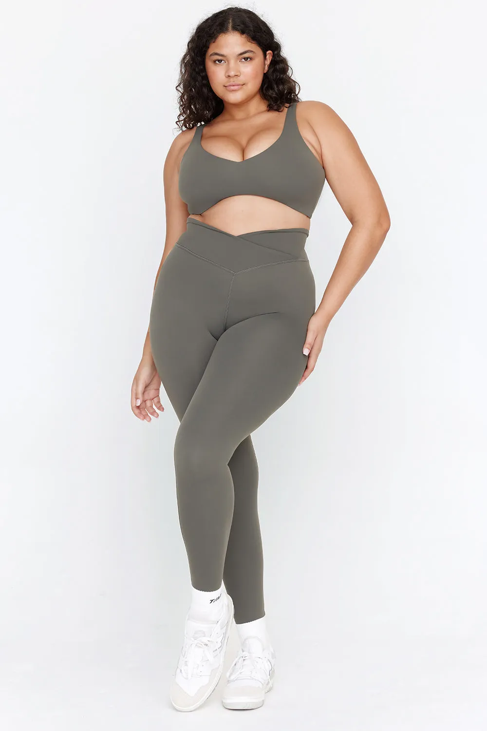 DAYFLEX WRAP HIGH WAISTED LEGGING - DARK OLIVE