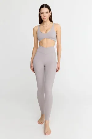 DAYFLEX WRAP HIGH WAISTED LEGGING - TAUPE