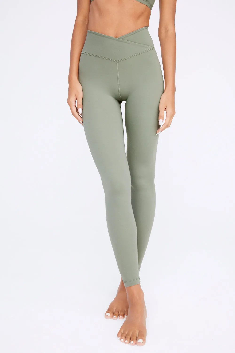 DAYFLEX WRAP HIGH WAISTED LEGGING - VINTAGE KHAKI