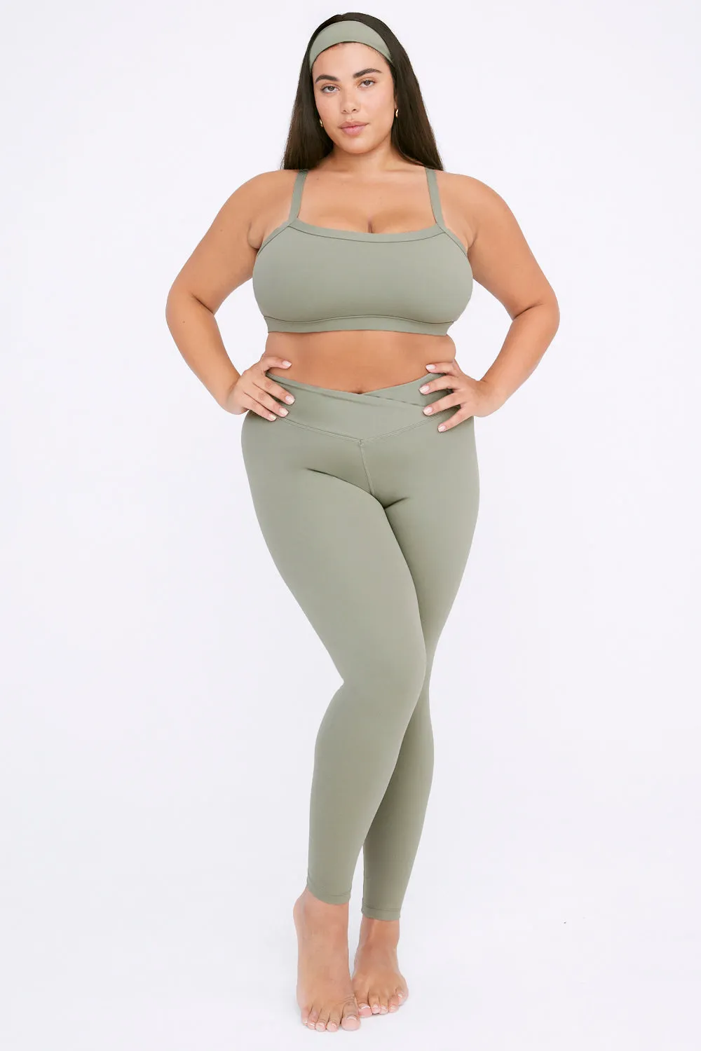 DAYFLEX WRAP HIGH WAISTED LEGGING - VINTAGE KHAKI