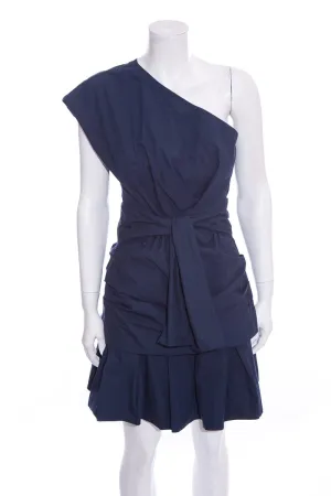 Derek Lam 10 Crosby Navy One Sleeve Mini Dress SZ 10