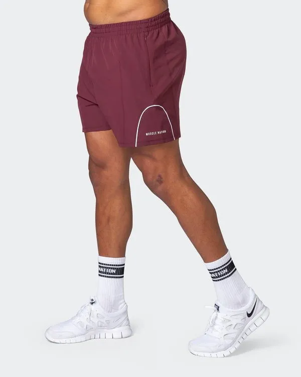 Deuce Training Shorts - Wine