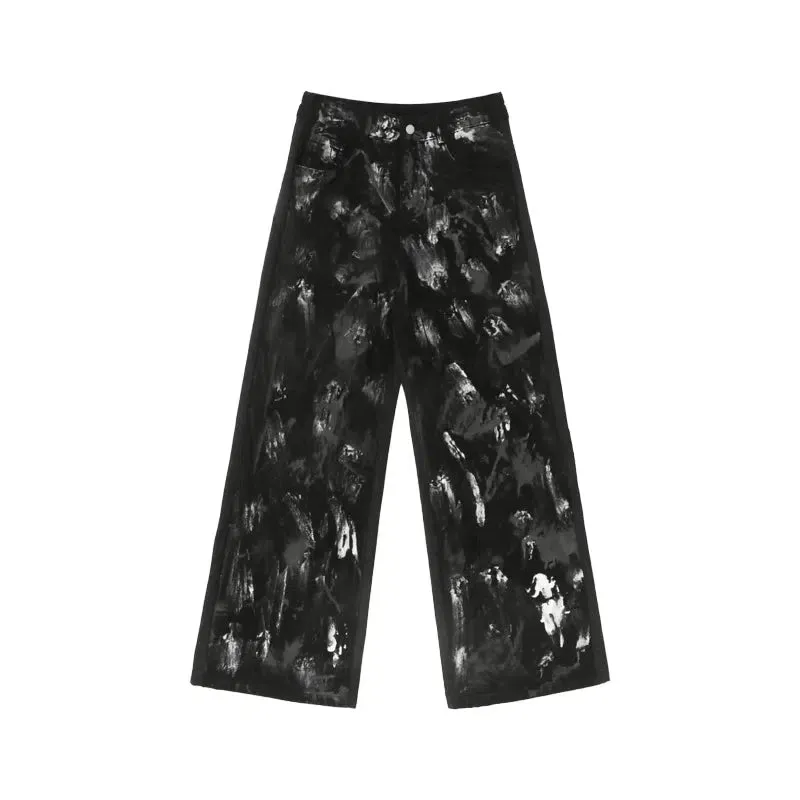 Distressed Deconstructed Denim Jacket Pants Suit