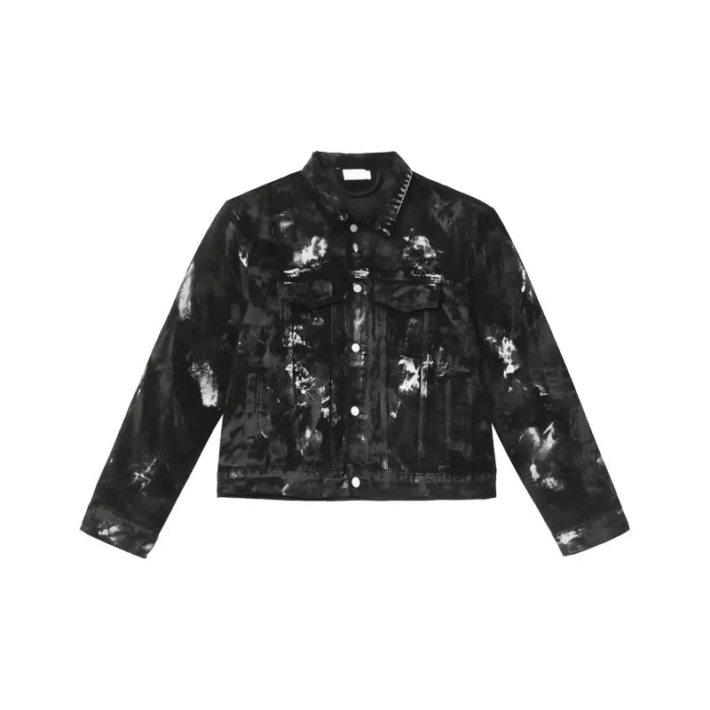 Distressed Deconstructed Denim Jacket Pants Suit