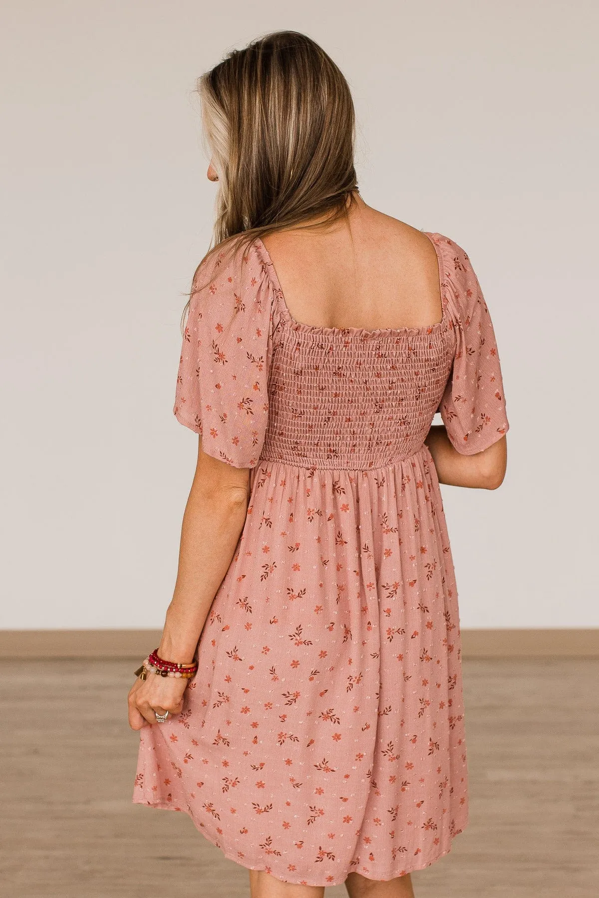 Dream Without Limits Floral Dress- Rose Pink