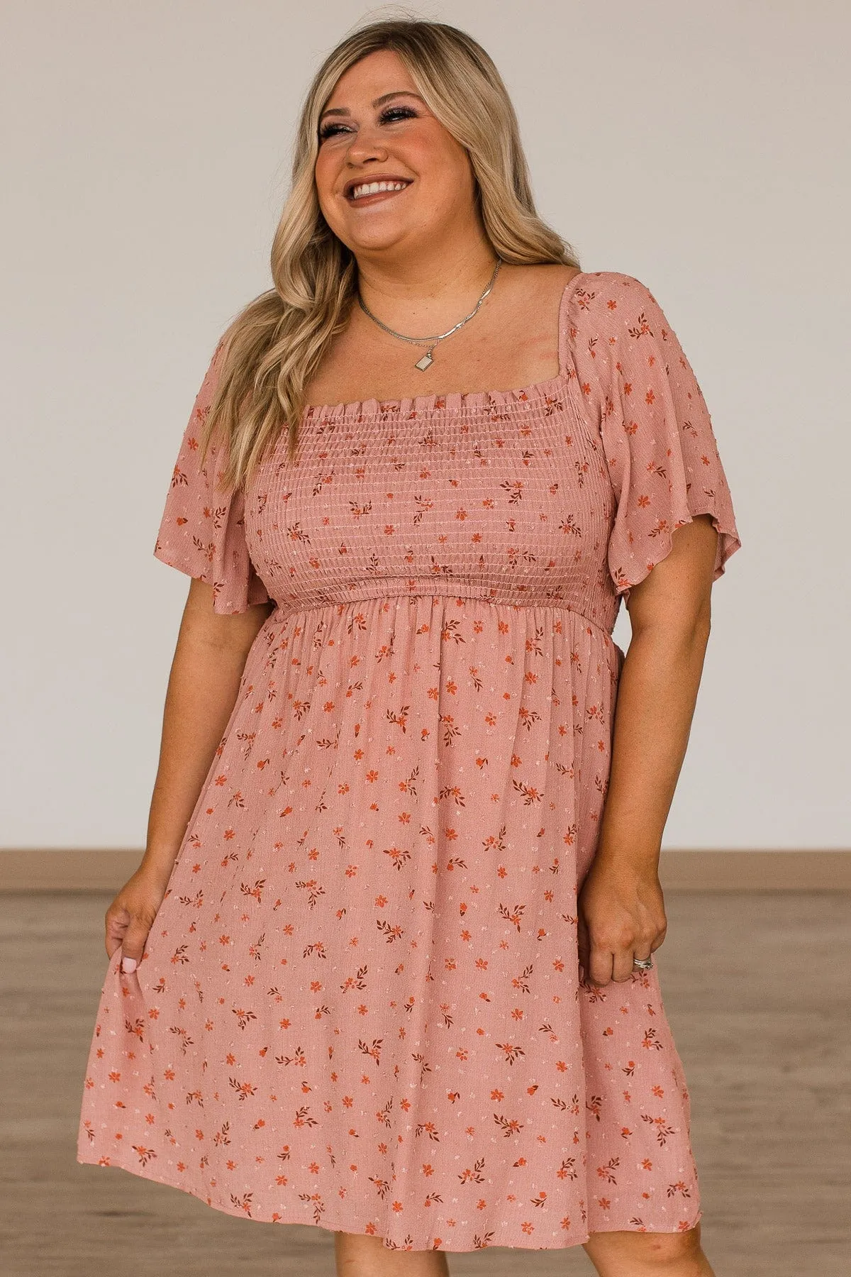 Dream Without Limits Floral Dress- Rose Pink