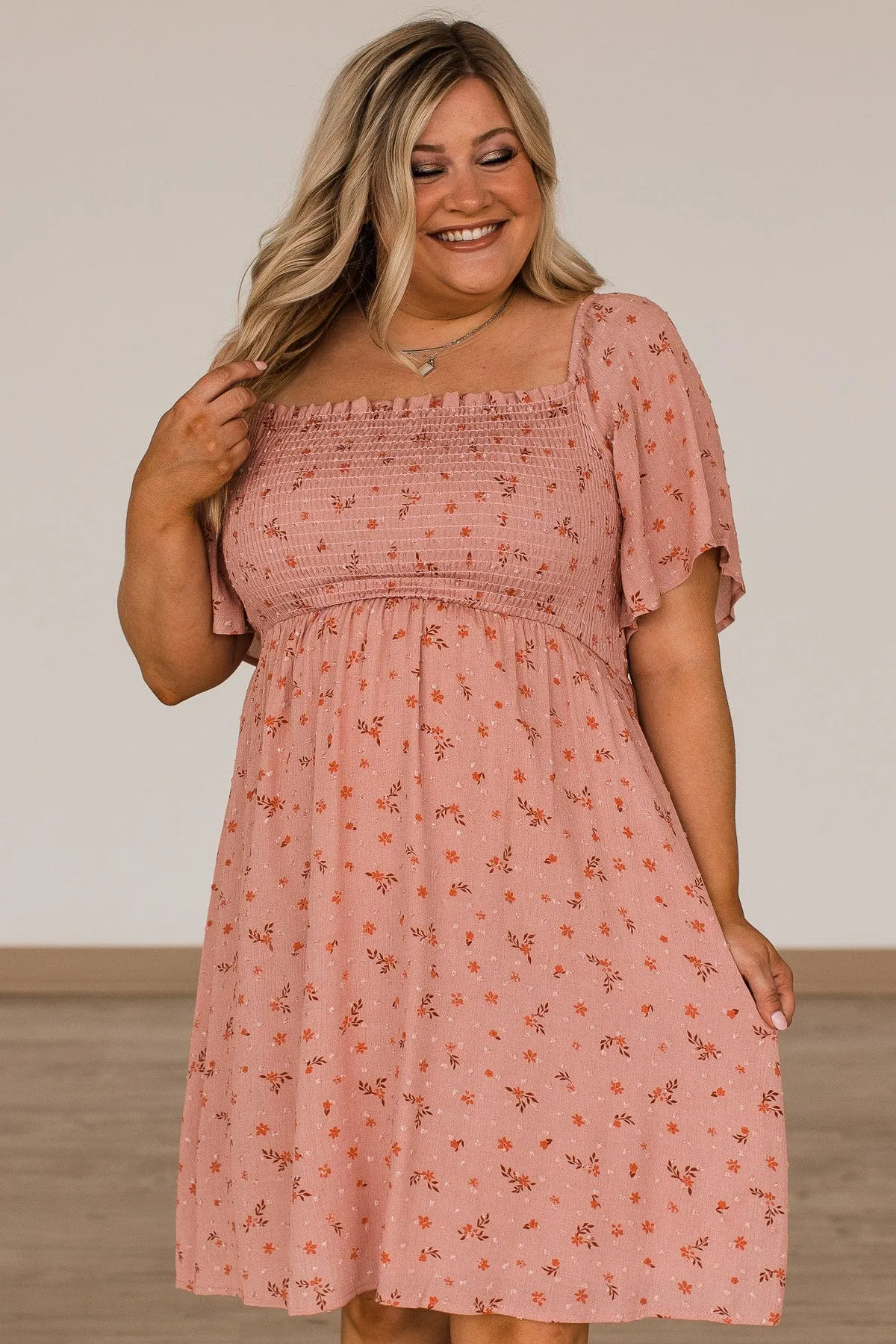 Dream Without Limits Floral Dress- Rose Pink