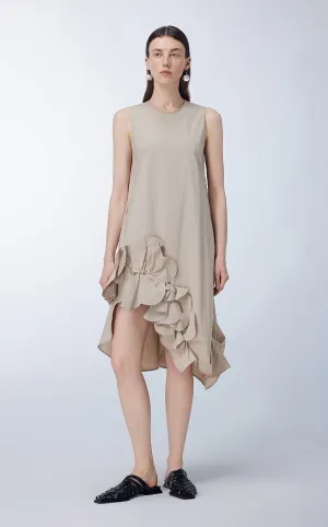Dress / JNBY 3D-floral  Asymmetric Sleeveless Dress