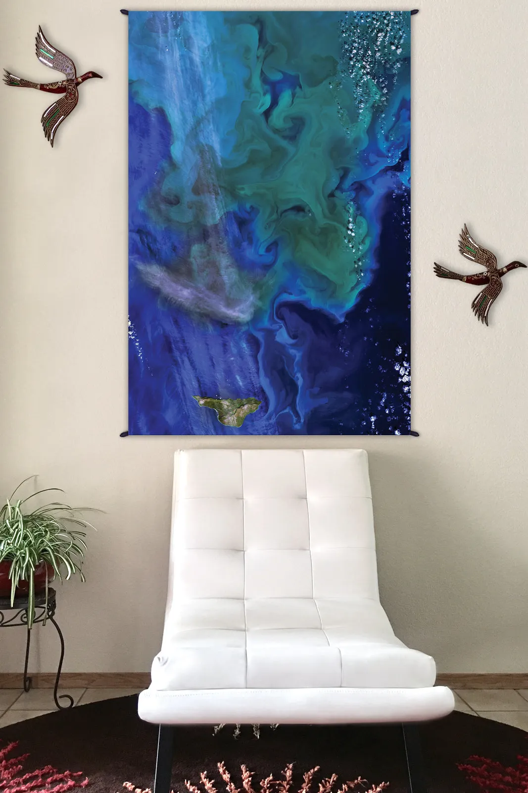 Earth Tapestry - Landscape Tapestry - Yoga Gift - Earths Aquarium