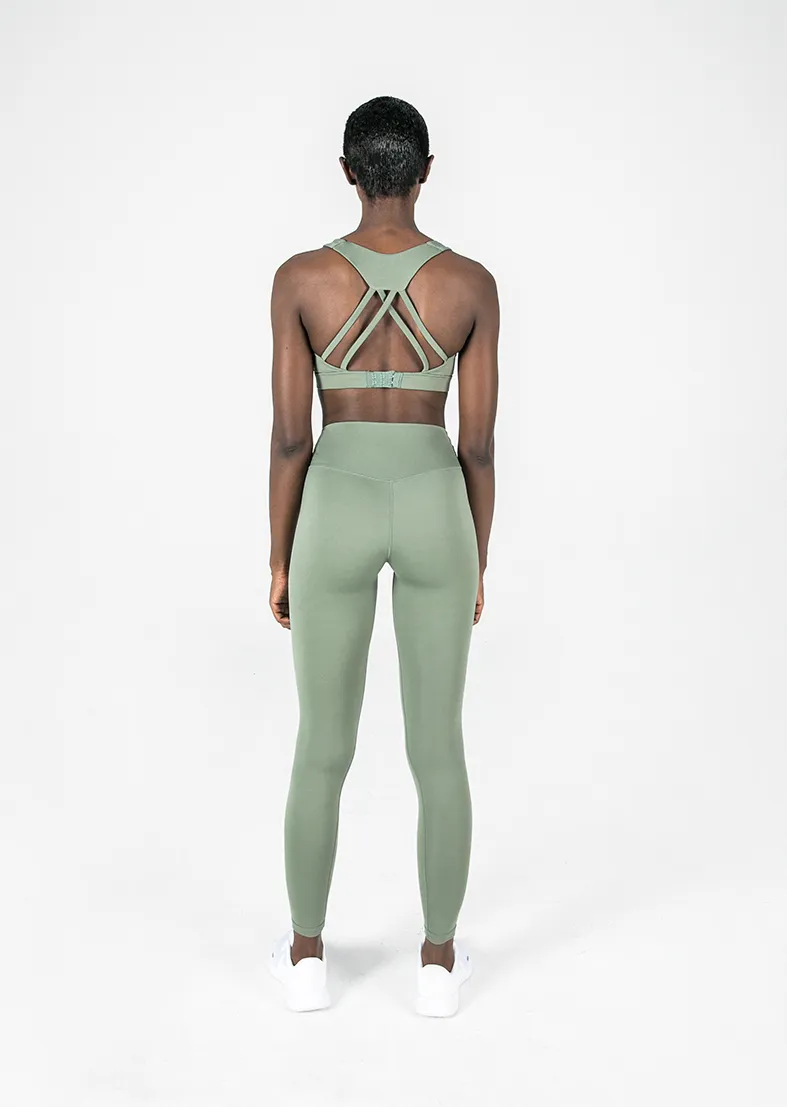Elevate Touch Full Length Legging Khaki FINAL SALE