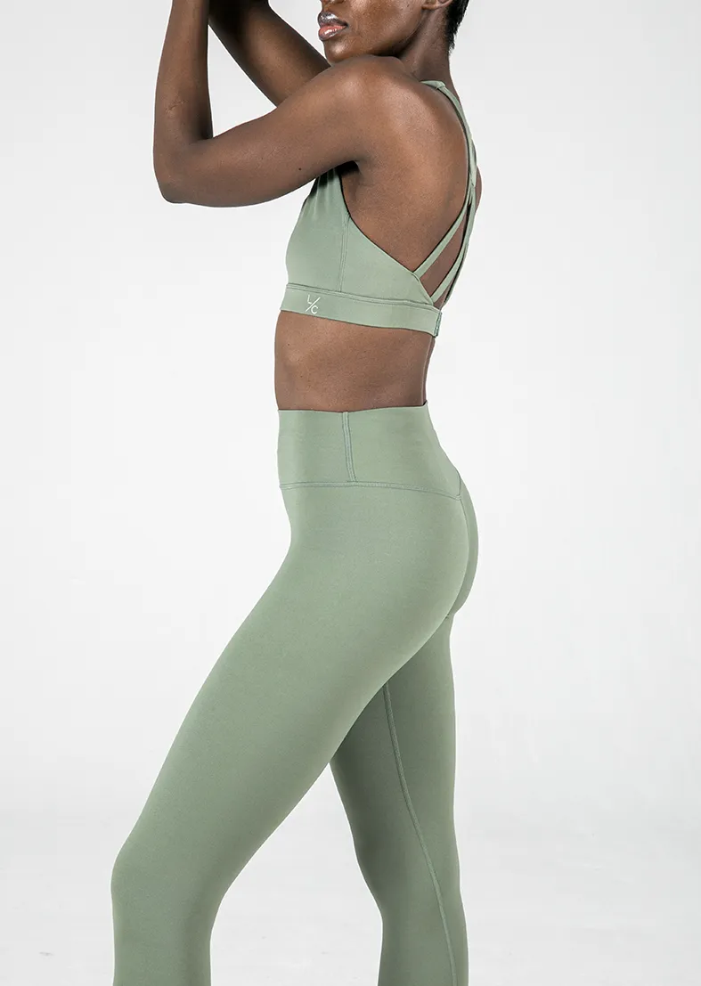 Elevate Touch Full Length Legging Khaki FINAL SALE