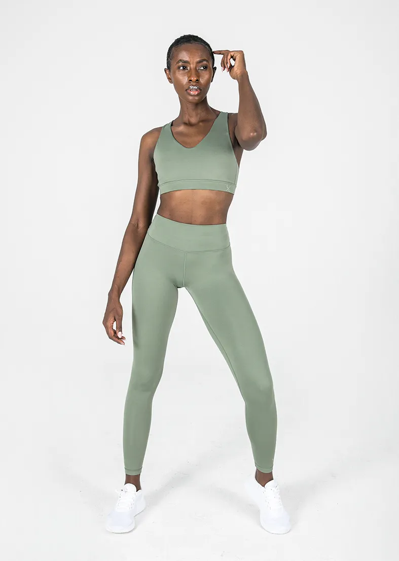 Elevate Touch Full Length Legging Khaki FINAL SALE