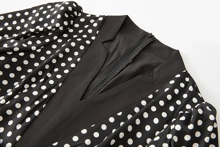 Emmie Vintage Polka Dot Wide-Leg Jumpsuit