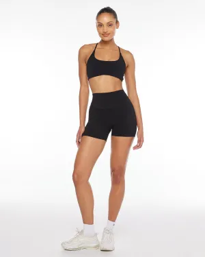 Fade Scrunch Shorts 4" | Black