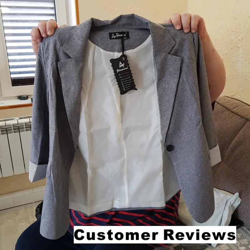 Fashion Business Plaid Suits Ladies Work Office Blazer