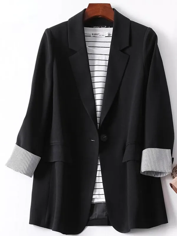 Fashion Business Plaid Suits Ladies Work Office Blazer