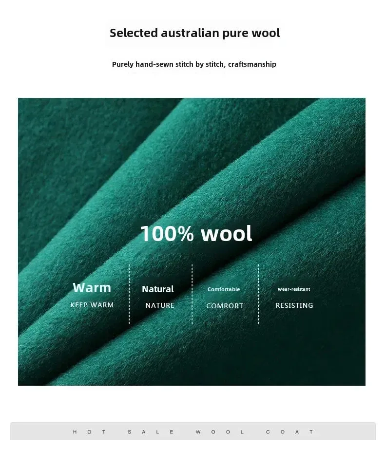 Fashion Double-sided Woolen Coat For Women Slim Fit Mid-length New Autumn Winter Collection Stylish