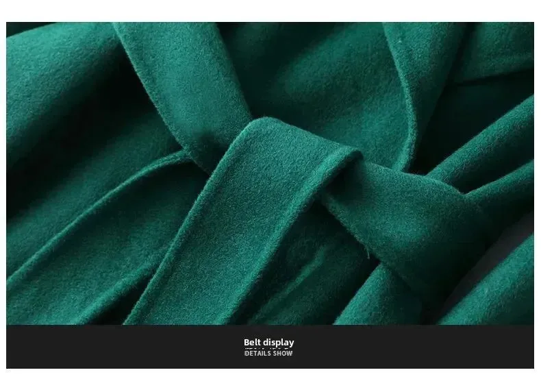 Fashion Double-sided Woolen Coat For Women Slim Fit Mid-length New Autumn Winter Collection Stylish