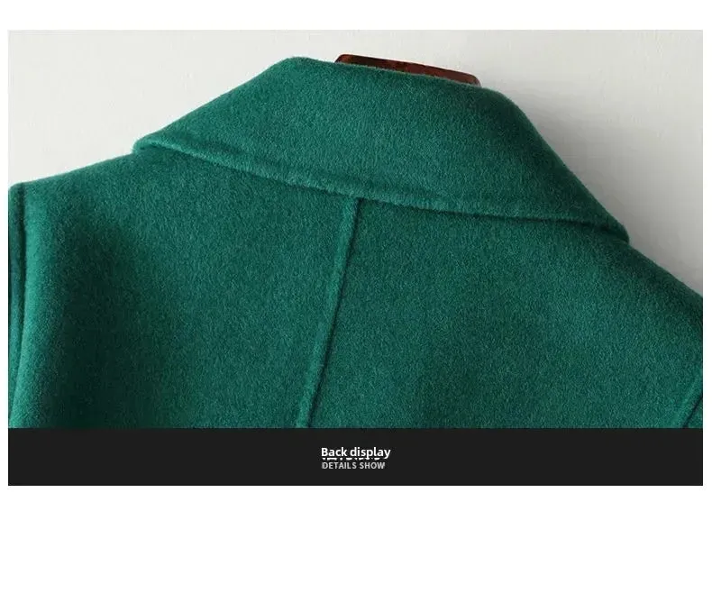 Fashion Double-sided Woolen Coat For Women Slim Fit Mid-length New Autumn Winter Collection Stylish
