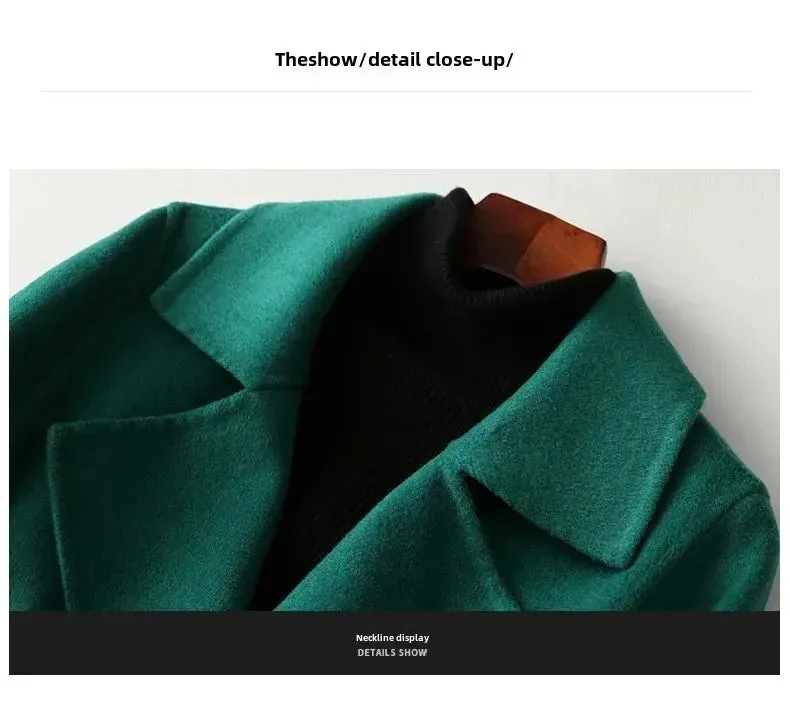Fashion Double-sided Woolen Coat For Women Slim Fit Mid-length New Autumn Winter Collection Stylish