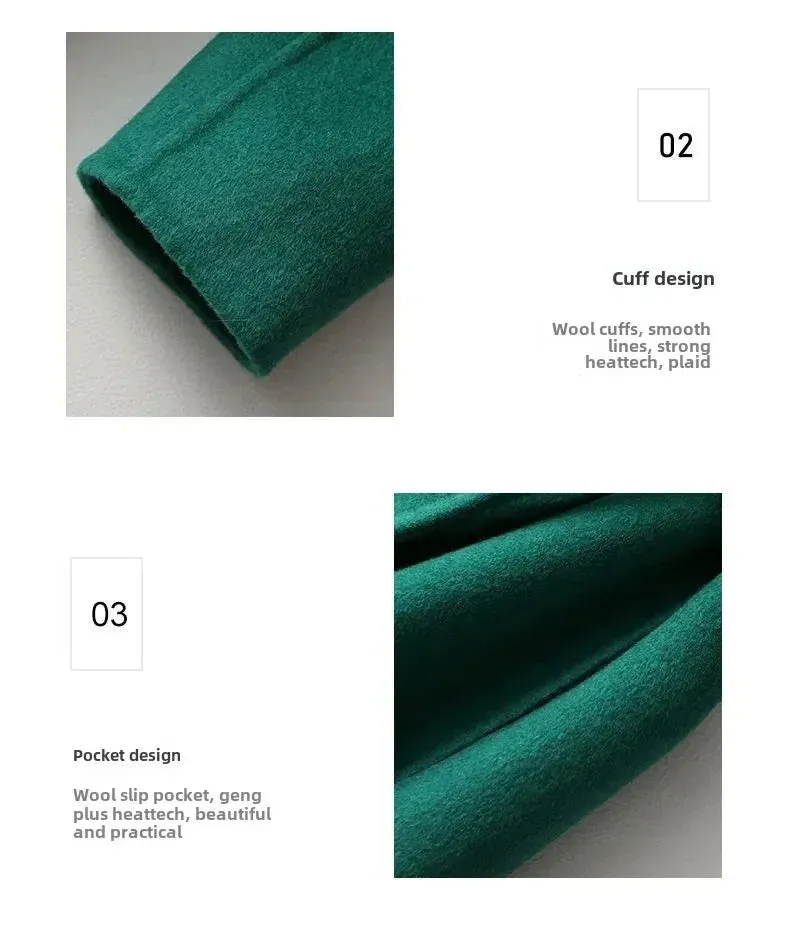 Fashion Double-sided Woolen Coat For Women Slim Fit Mid-length New Autumn Winter Collection Stylish