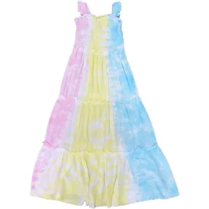 FBZ Global Love Pastel Tie Dye Sleeveless Maxi Dress