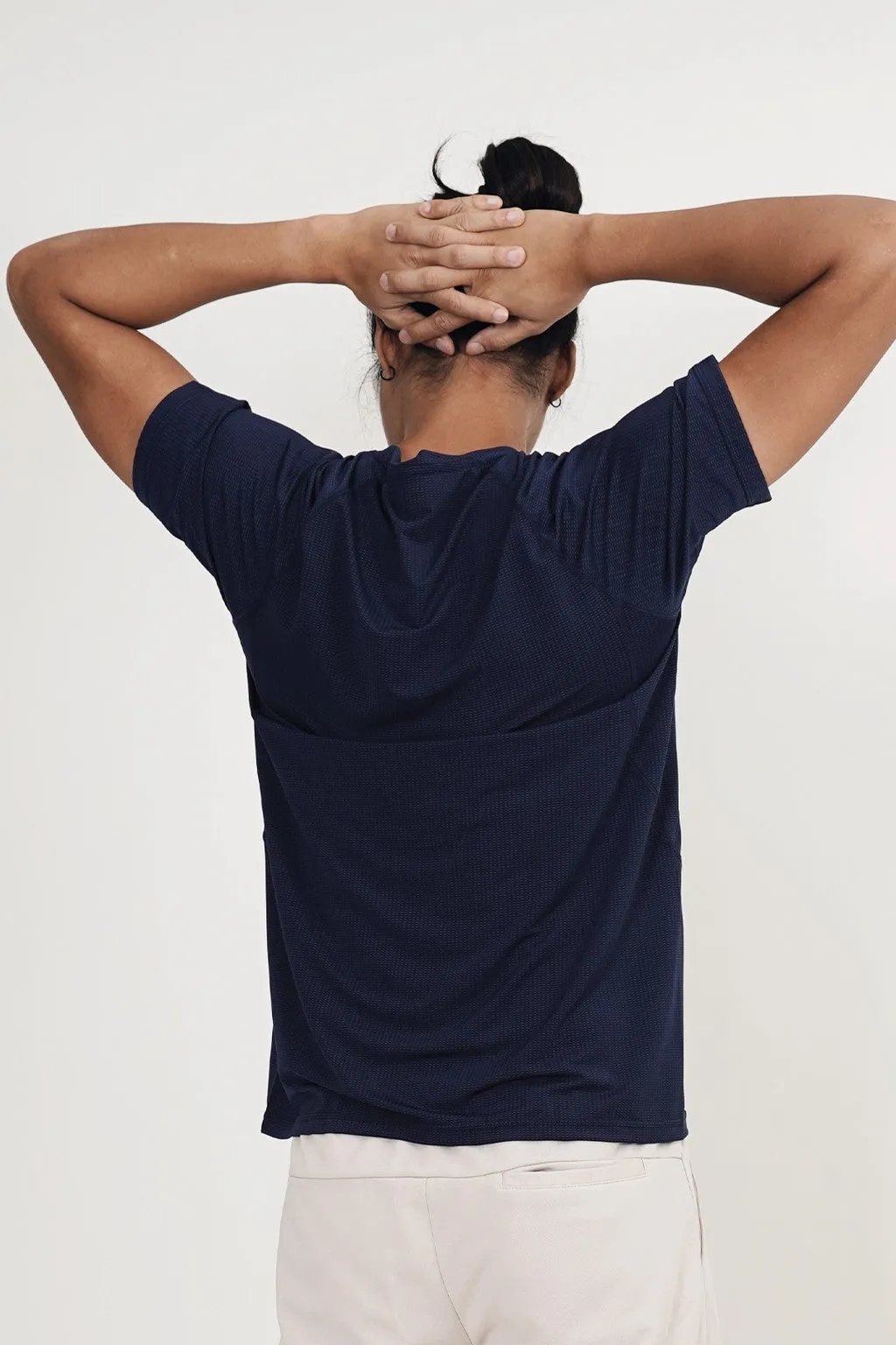 Fevre Short Sleeve Running Top (Navy)