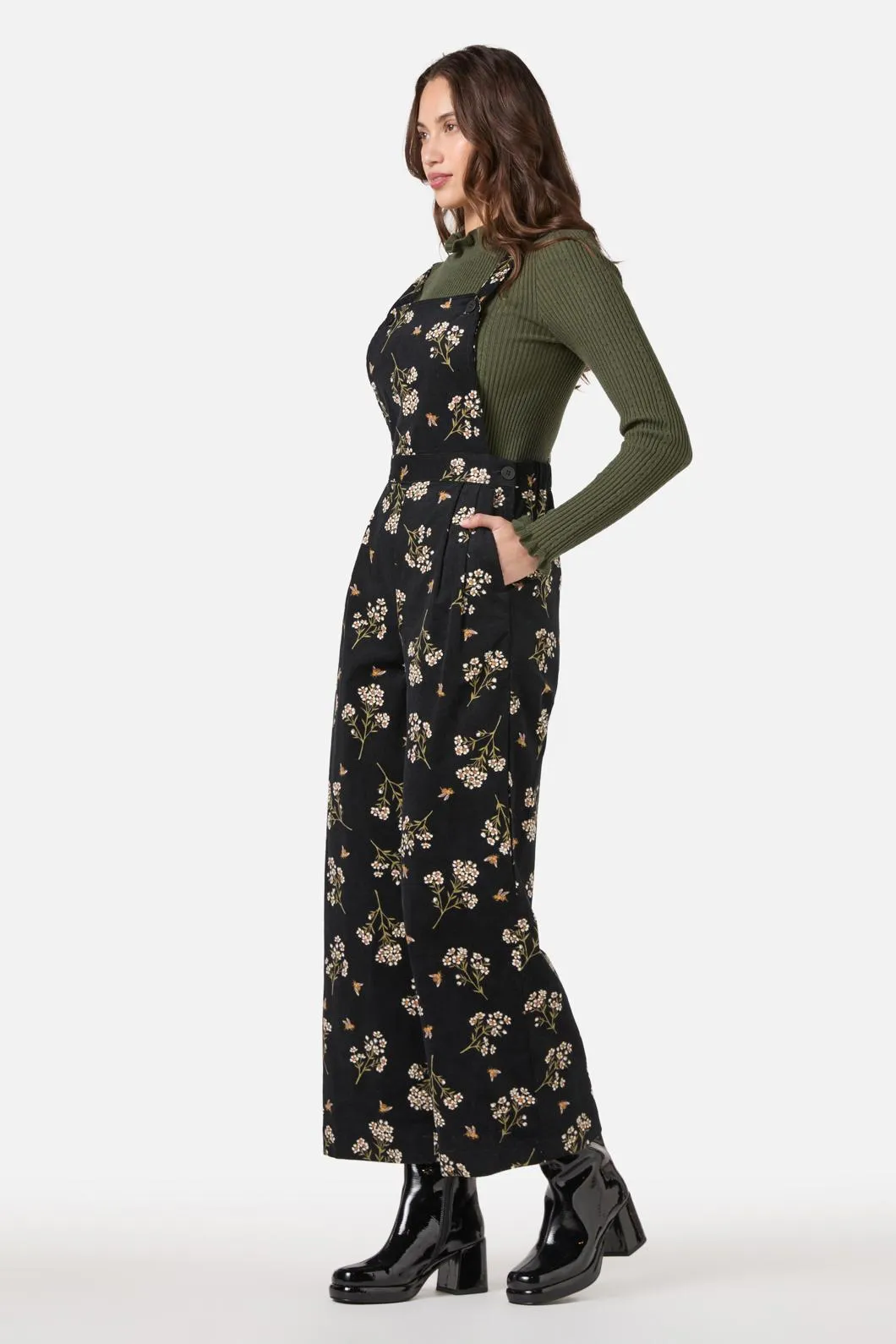 Flora Bee Cord Overall