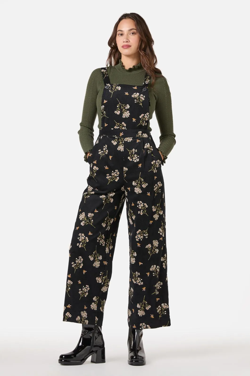 Flora Bee Cord Overall