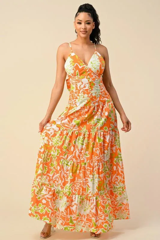 FLORAL DETAIL MAXI DRESS