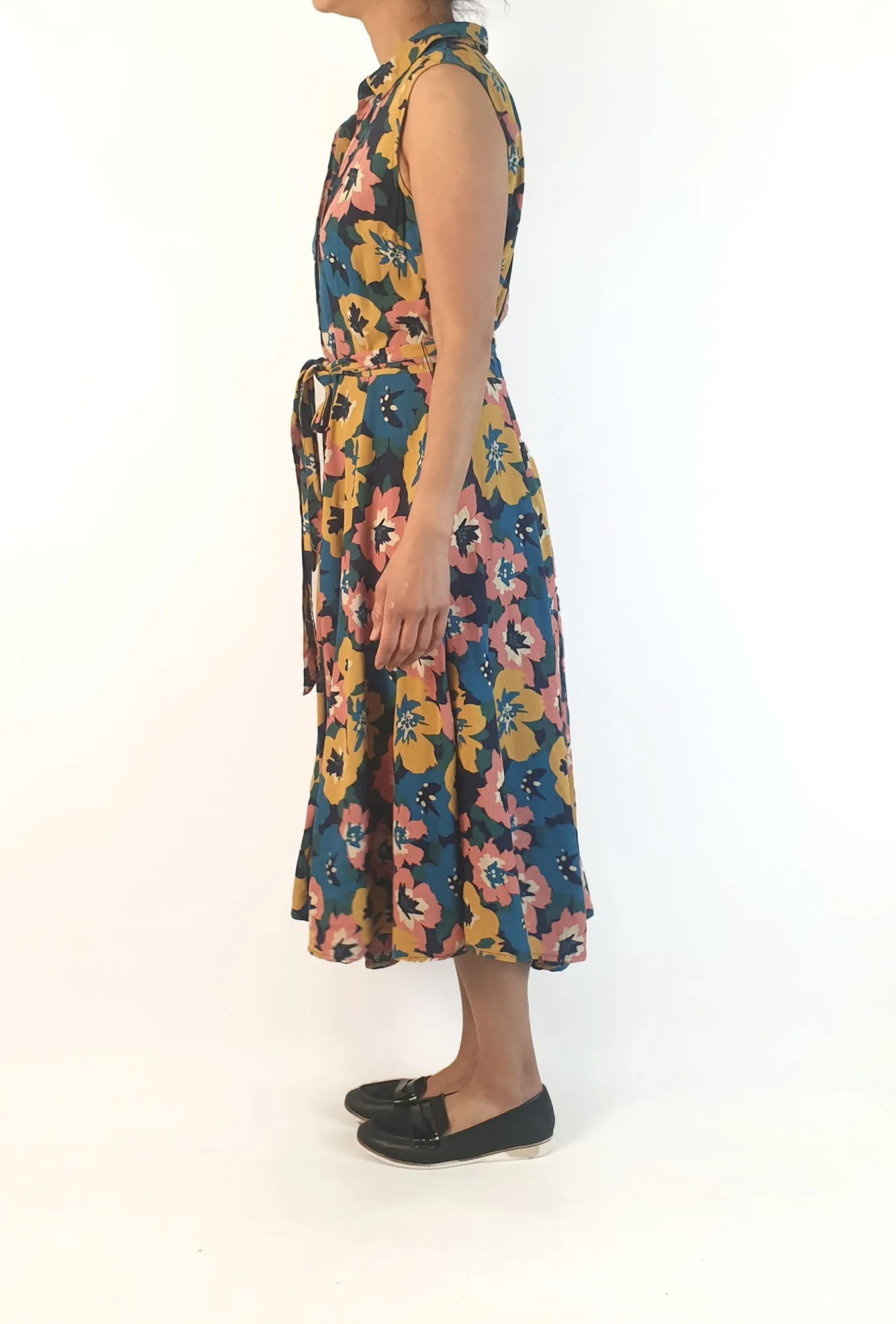  Floral shirt dress size small