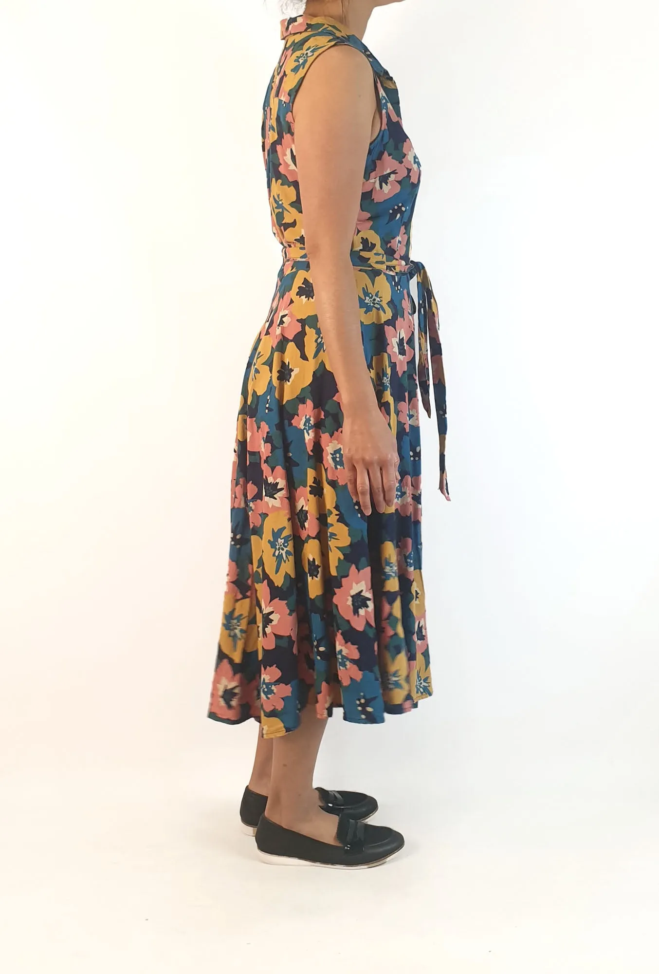  Floral shirt dress size small
