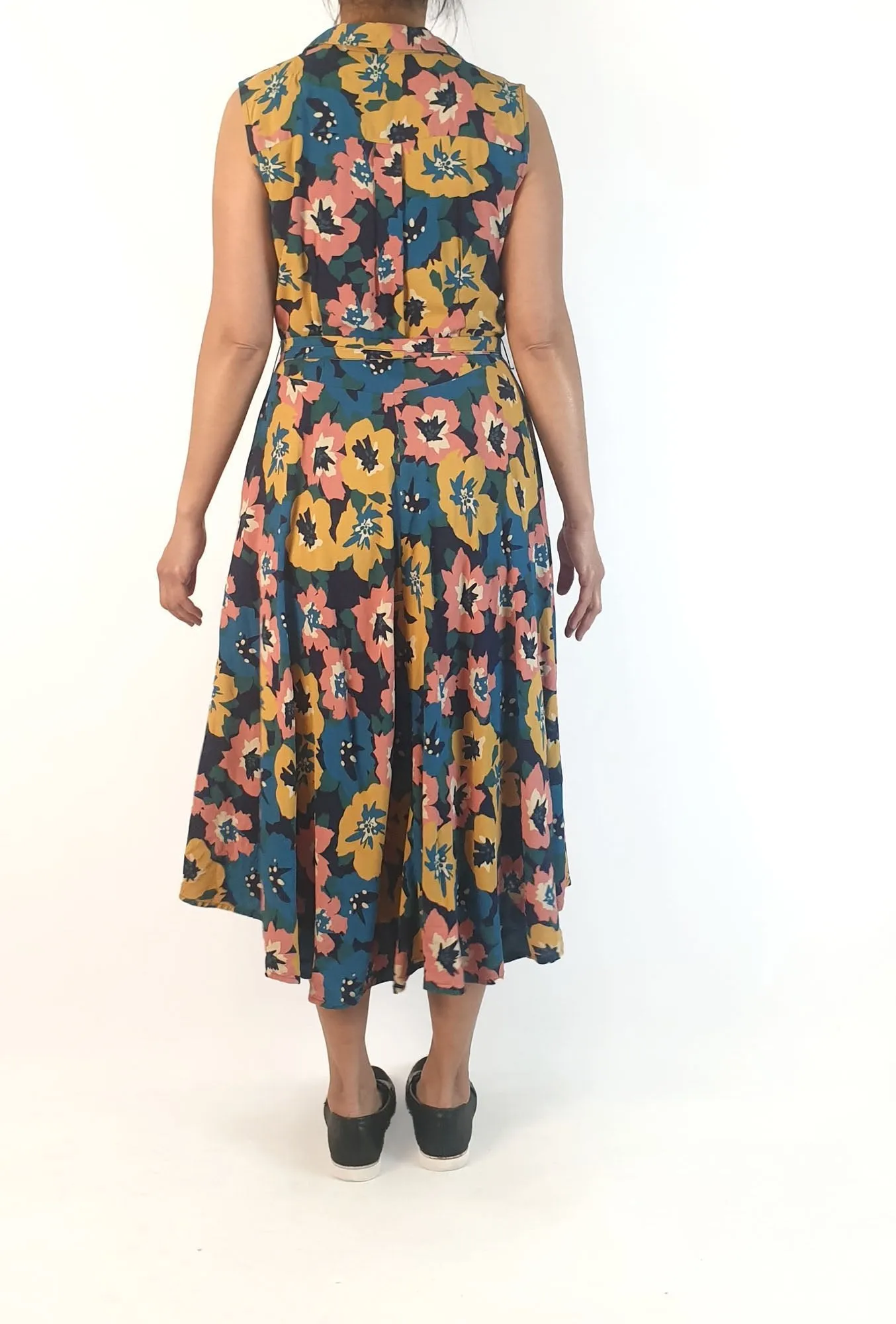  Floral shirt dress size small