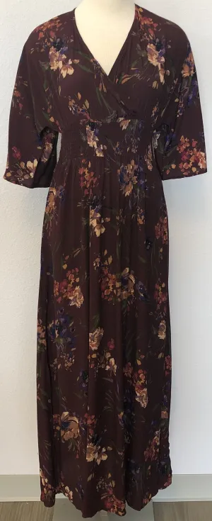 FLORAL WRAP MAXI DRESS