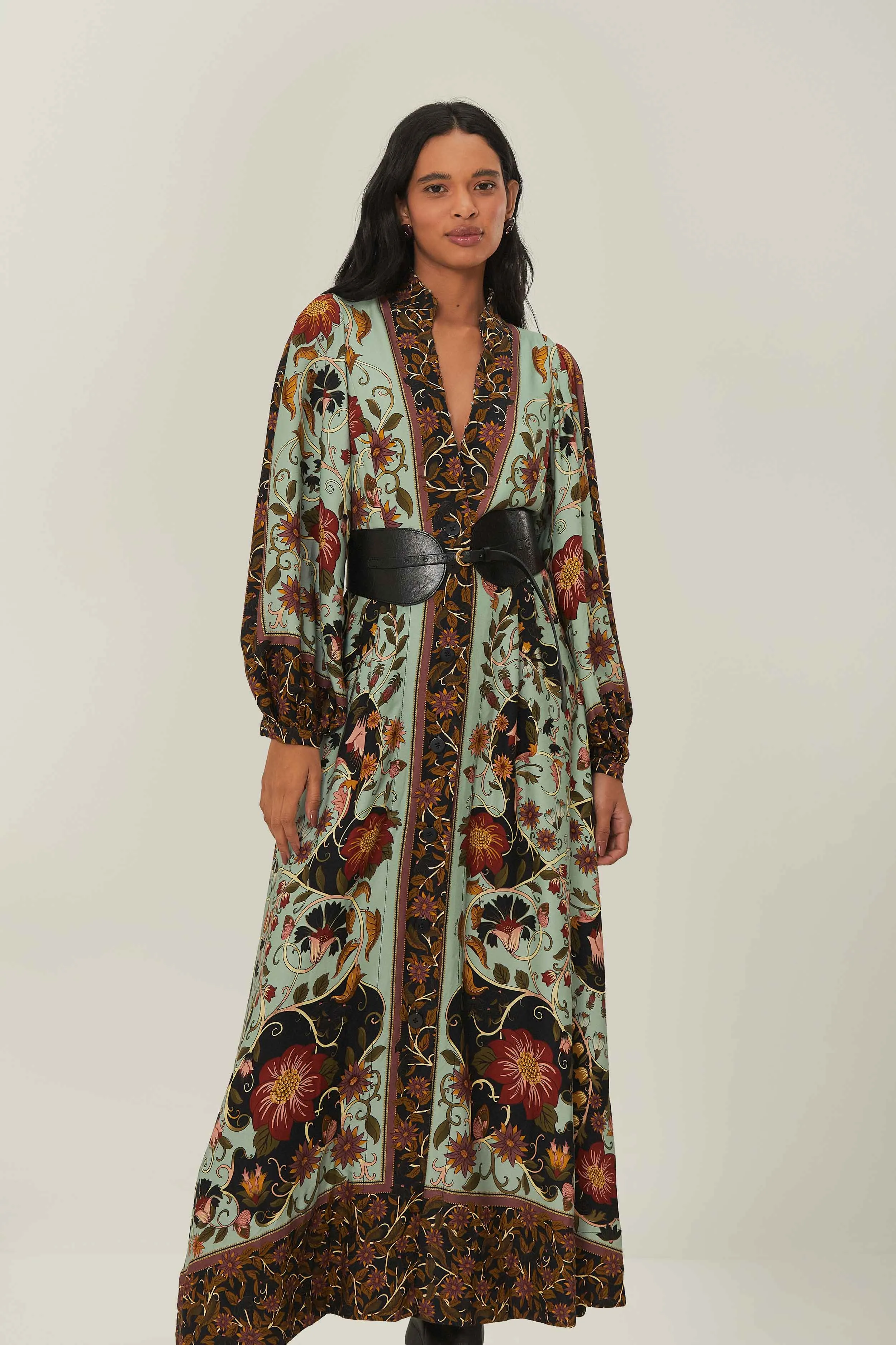 Flowing Beauty Maxi Dress in Teal Blue