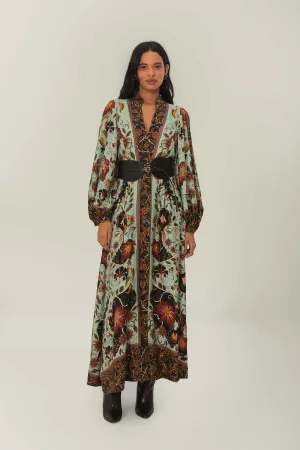 Flowing Beauty Maxi Dress in Teal Blue