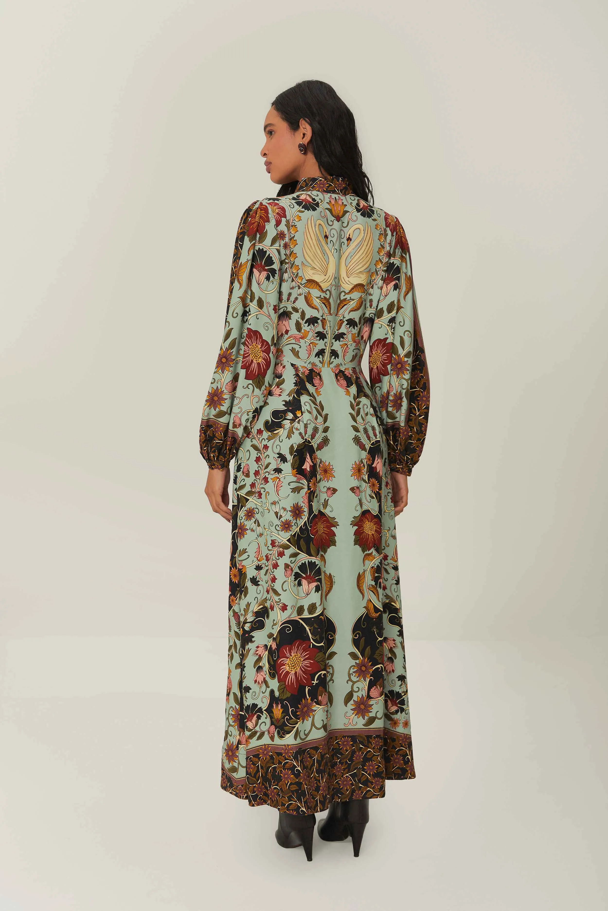 Flowing Beauty Maxi Dress in Teal Blue
