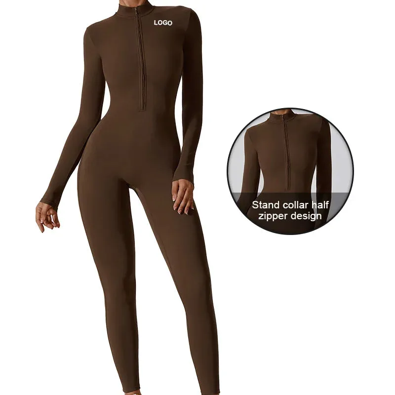 FX- Women's Yoga Long sleeve Zipper Sport wear/Gym Sport Jumpsuits
