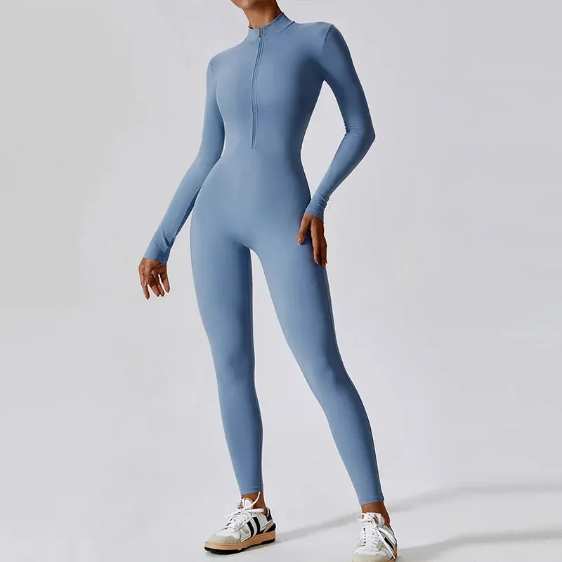 FX- Women's Yoga Long sleeve Zipper Sport wear/Gym Sport Jumpsuits
