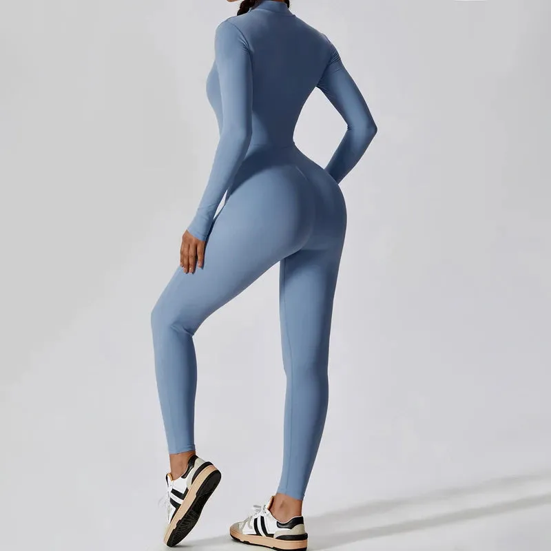 FX- Women's Yoga Long sleeve Zipper Sport wear/Gym Sport Jumpsuits