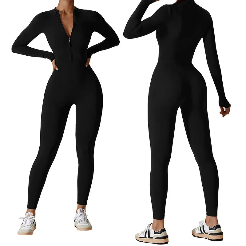 FX- Women's Yoga Long sleeve Zipper Sport wear/Gym Sport Jumpsuits