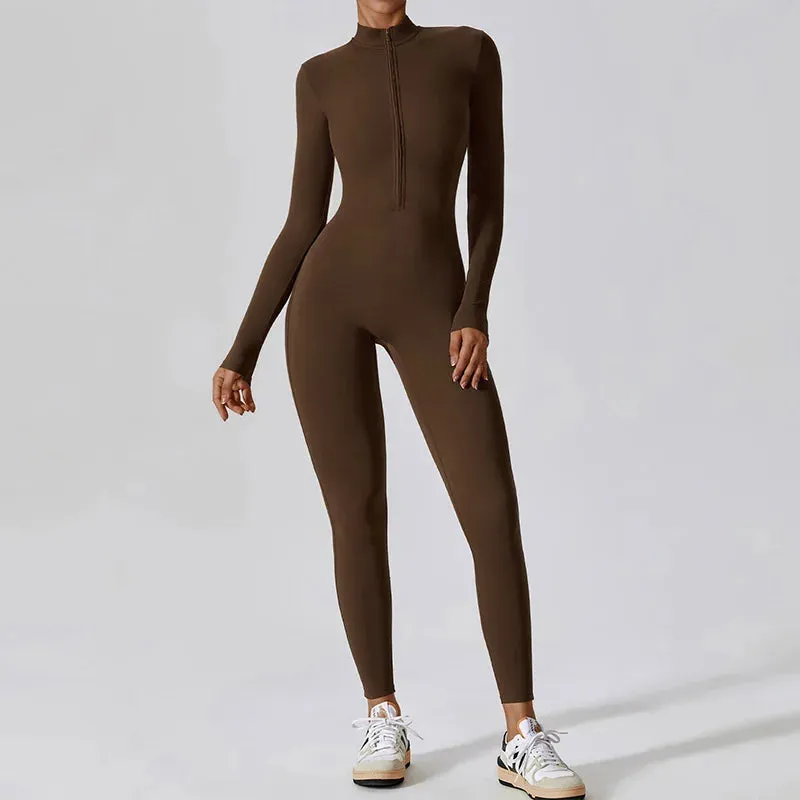 FX- Women's Yoga Long sleeve Zipper Sport wear/Gym Sport Jumpsuits